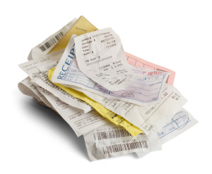 Expense receipts are an important part of your record keeping for taxation returns