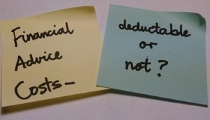 Are any financial advice costs deductible - image